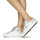 Cipők Női Rövid szárú edzőcipők Meline KUC256 Fehér / Ezüst / Zebra