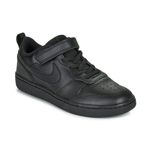 Cipők Gyerek Rövid szárú edzőcipők Nike COURT BOROUGH LOW 2 TD Fekete 