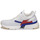 Cipők Női Rövid szárú edzőcipők Skechers SPLIT/OVERPASS Fehér / Kék / Piros