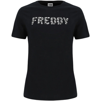 Ruhák Női Rövid ujjú pólók Freddy F0WCLT3 Fekete 