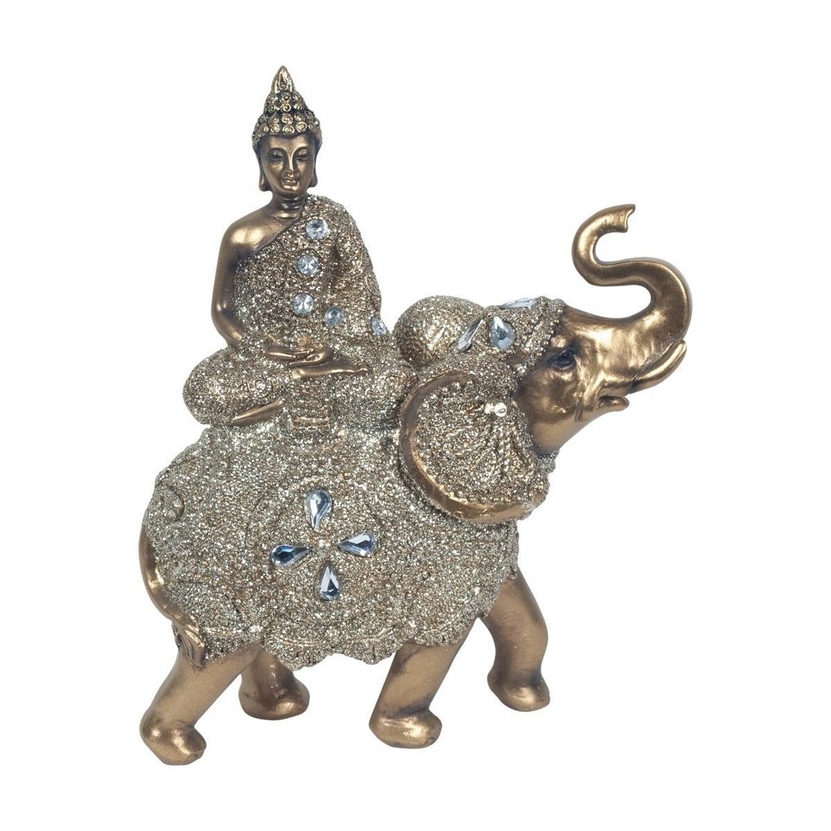 Otthon Szobrok / figurák Signes Grimalt Buddha Ül Az Elefánton Arany