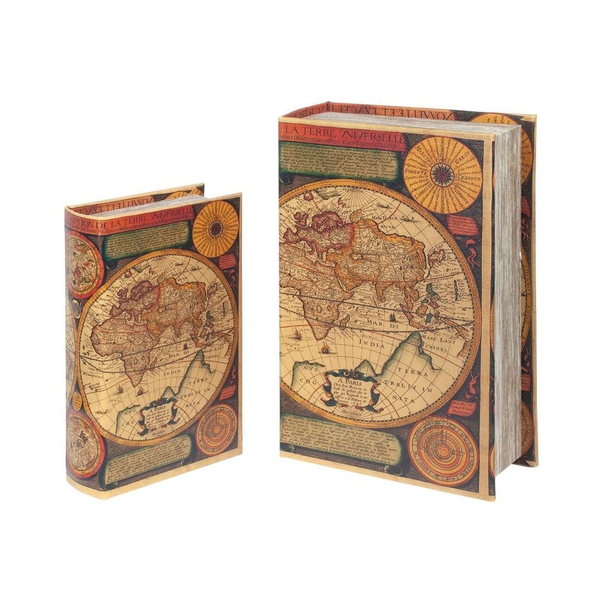 Otthon Kosarak és dobozok Signes Grimalt Világkönyves Dobozok Set 2U Sokszínű