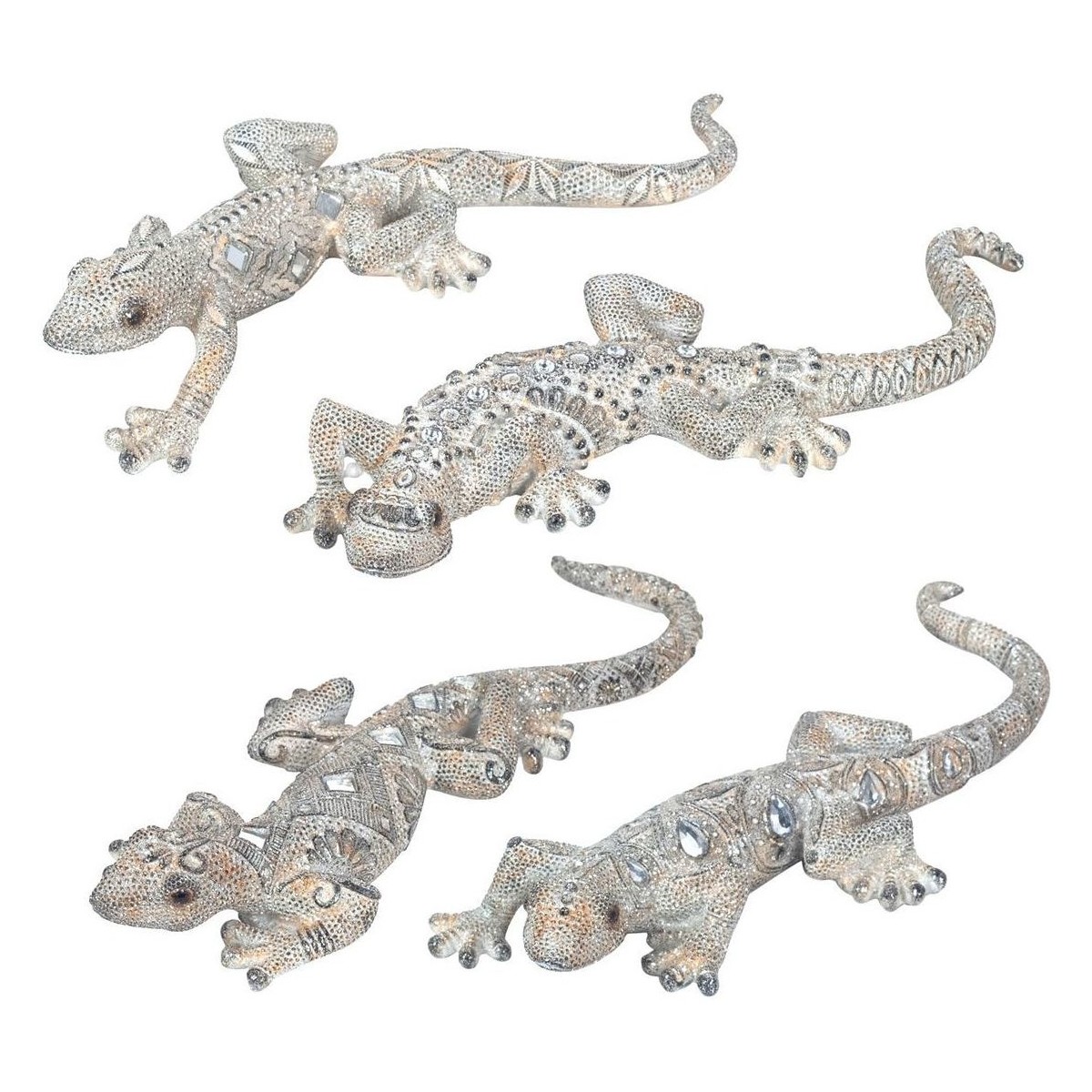 Otthon Szobrok / figurák Signes Grimalt Lizard 4 Dif. Silver Keki