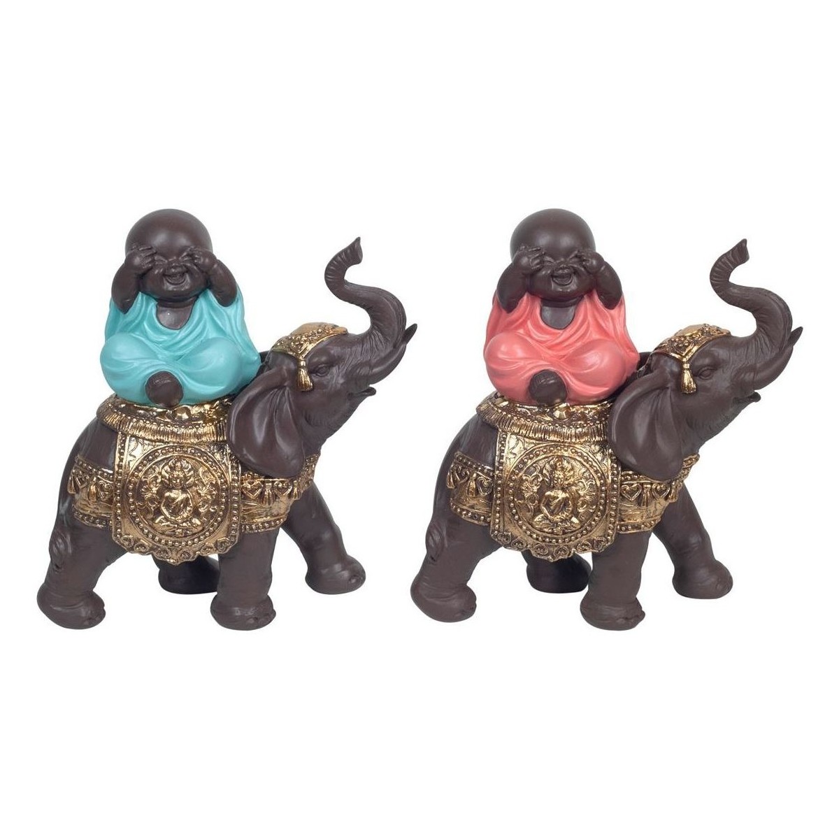 Otthon Szobrok / figurák Signes Grimalt Buddha Az Elefánton Set 2U Sokszínű