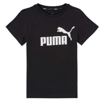 Ruhák Fiú Rövid ujjú pólók Puma ESSENTIAL LOGO TEE Fekete 