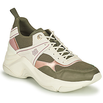 Cipők Női Rövid szárú edzőcipők Tommy Hilfiger FASHION WEDGE SNEAKER Zöld / Rózsaszín