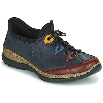 Cipők Női Oxford cipők Rieker ENCORRA Kék / Piros / Citromsárga
