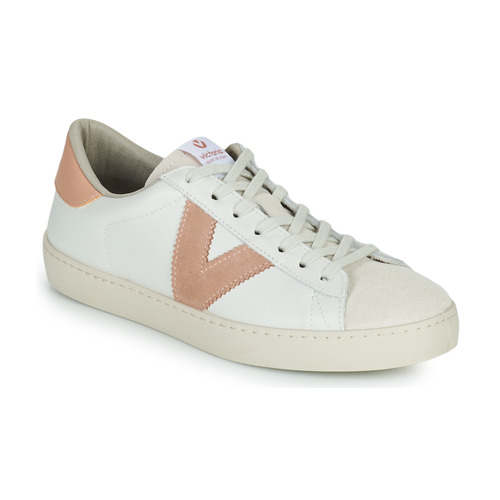 Cipők Női Rövid szárú edzőcipők Victoria BERLIN PIEL CONTRASTE Fehér / Rózsaszín