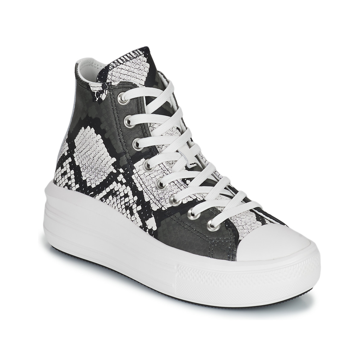 Cipők Női Magas szárú edzőcipők Converse CHUCK TAYLOR ALL STAR MOVE AUTHENTIC GLAM HI Keki / Fekete  / Fehér