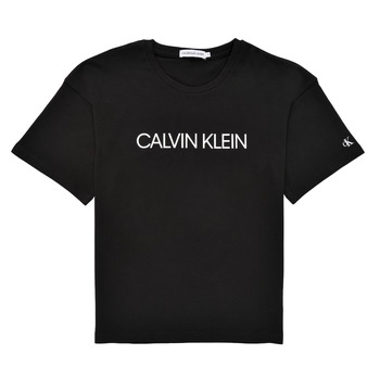 Ruhák Lány Rövid ujjú pólók Calvin Klein Jeans CASSY Fekete 