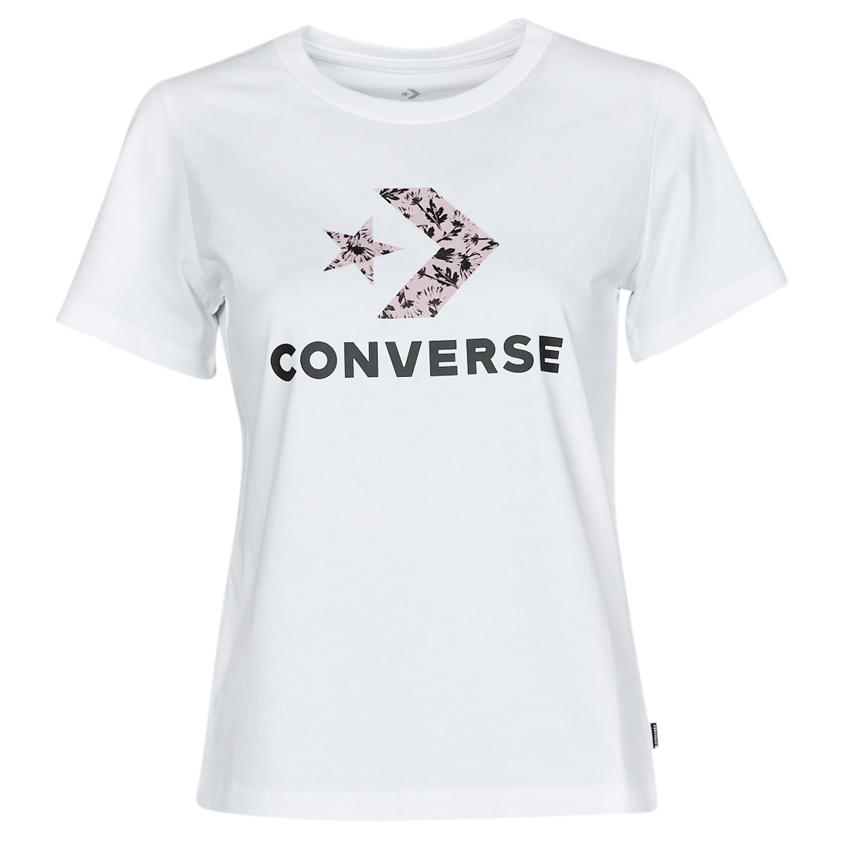 Ruhák Női Rövid ujjú pólók Converse STAR CHEVRON HYBRID FLOWER INFILL CLASSIC TEE Fehér