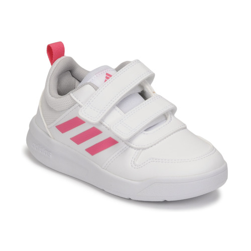 Cipők Lány Rövid szárú edzőcipők adidas Performance TENSAUR C Fehér / Rózsaszín
