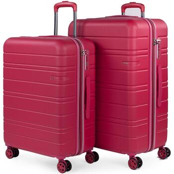 Táskák Keményfedeles bőröndök Jaslen San Marino 217 L Rózsaszín