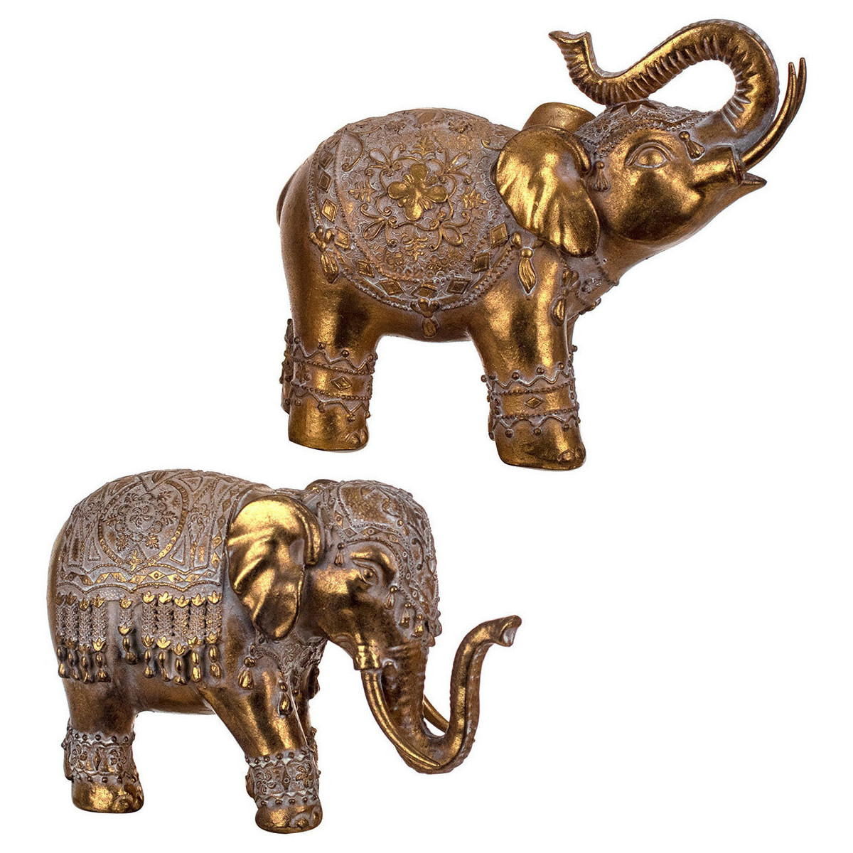 Otthon Szobrok / figurák Signes Grimalt Elefánt Set 2 Egység Arany