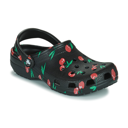 Cipők Női Klumpák Crocs CLASSIC VACAY VIBES CLOG Fekete  / Cseresznye