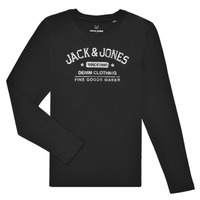 Ruhák Fiú Hosszú ujjú pólók Jack & Jones JJEJEANS TEE LS Fekete 