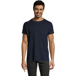 Ruhák Férfi Rövid ujjú pólók Sols Camiseta IMPERIAL FIT color French Marino Kék