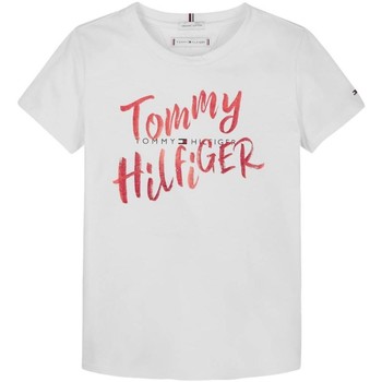 Ruhák Lány Rövid ujjú pólók Tommy Hilfiger  Fehér