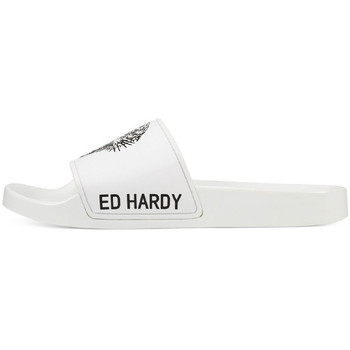 Cipők Férfi Divat edzőcipők Ed Hardy Sexy beast sliders white-black Fehér