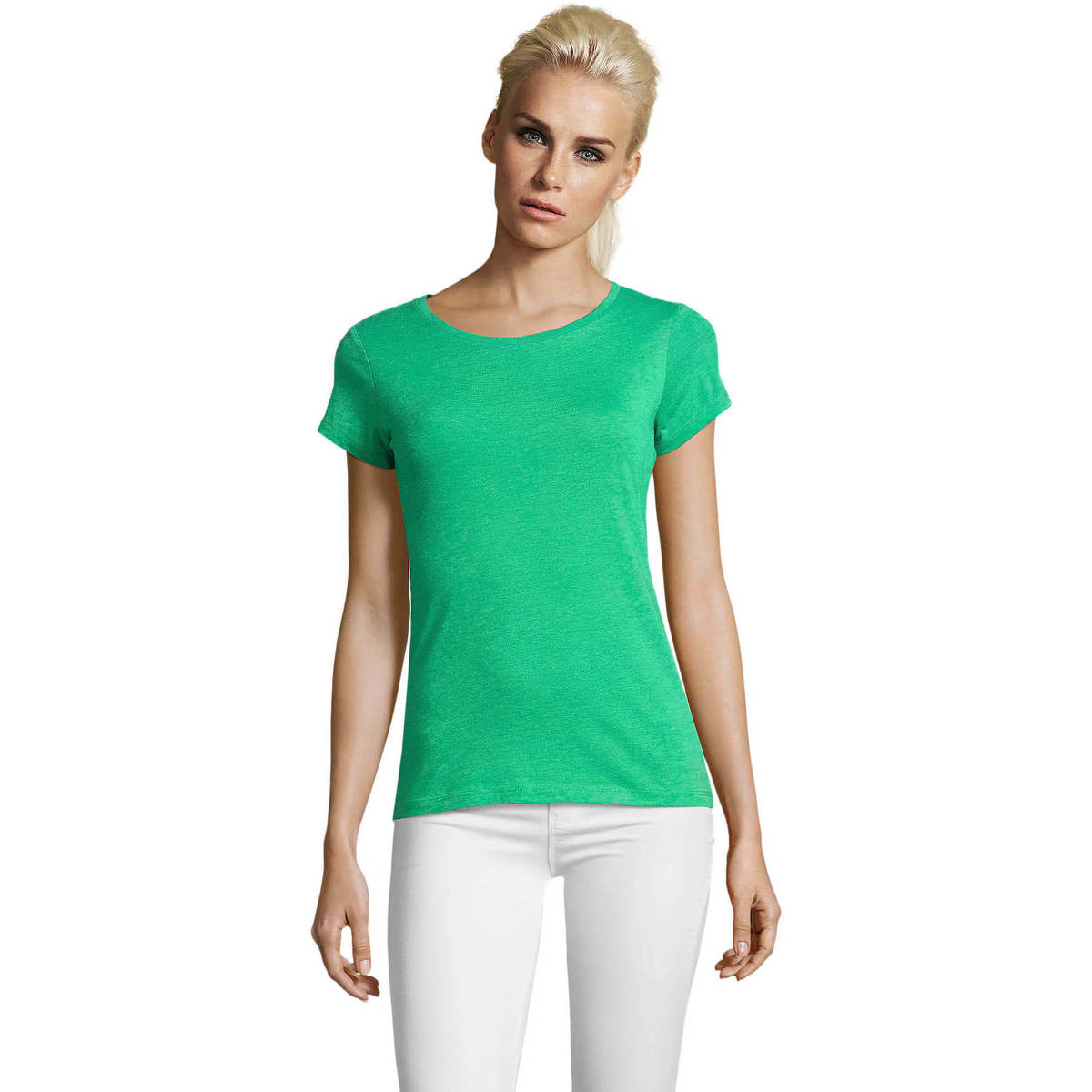 Ruhák Női Rövid ujjú pólók Sols Mixed Women camiseta mujer Zöld