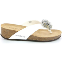 Cipők Női Lábujjközös papucsok Grunland CB1606 Fehér