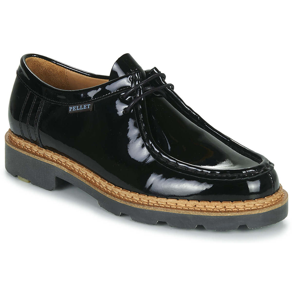 Cipők Női Oxford cipők Pellet MACHA Fényes / Fekete 