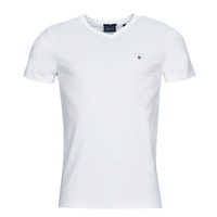 Ruhák Férfi Rövid ujjú pólók Gant ORIGINAL SLIM V-NECK T-SHIRT Fehér