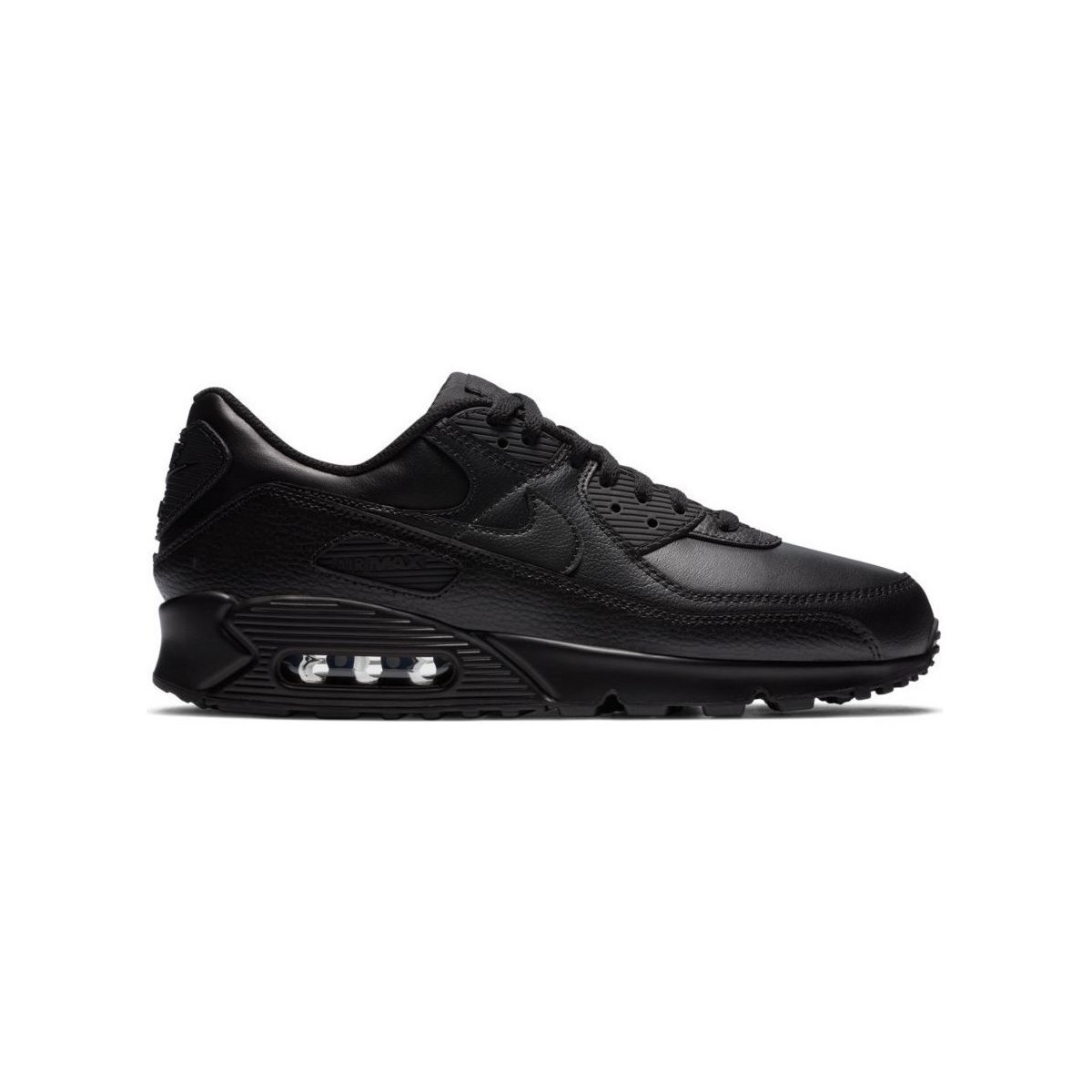 Cipők Férfi Rövid szárú edzőcipők Nike Air Max 90 Leather Fekete 