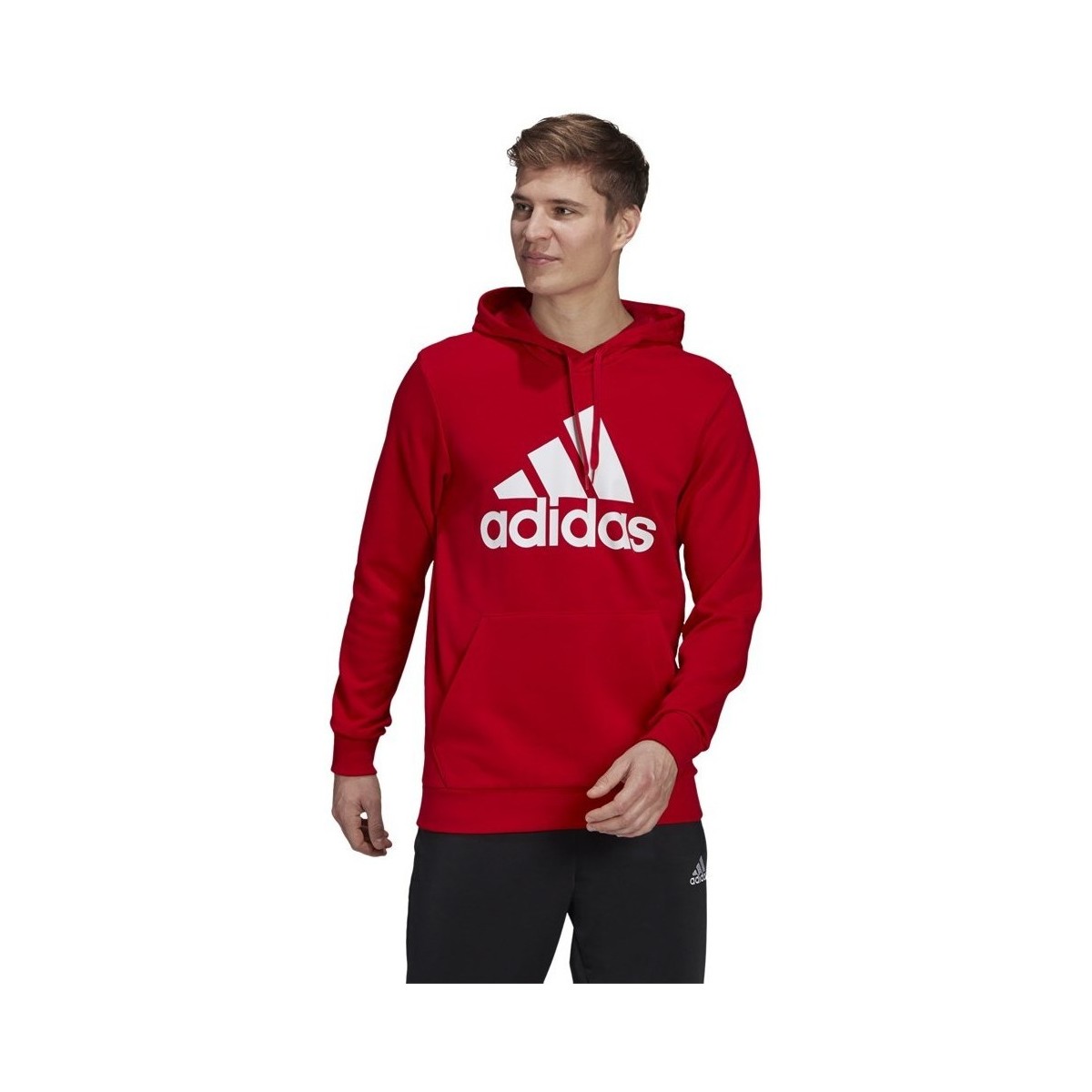 Ruhák Férfi Pulóverek adidas Originals Essentials Fleece Big Logo Hoodie Piros