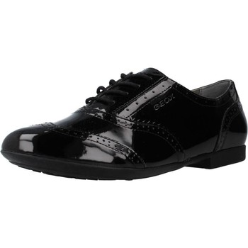 Cipők Lány Oxford cipők & Bokacipők Geox JR PLIE' Fekete 