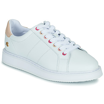 Cipők Női Rövid szárú edzőcipők Lauren Ralph Lauren ANGELINE II Fehér / Rózsaszín