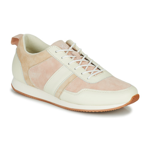 Cipők Női Rövid szárú edzőcipők Lauren Ralph Lauren COLTEN Bézs / Rózsaszín / Bőrszínű