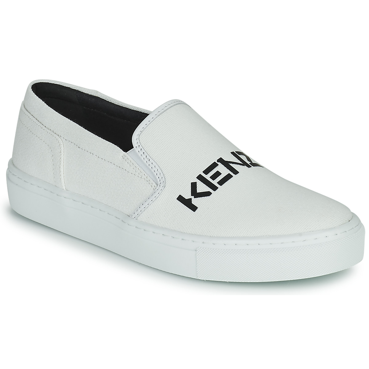 Cipők Női Belebújós cipők Kenzo K-SKATE SLIP-ON KENZO LOGO Fehér
