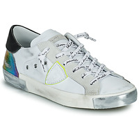 Cipők Női Rövid szárú edzőcipők Philippe Model PRSX LOW WOMAN Fehér / Ezüst / Sokszínű
