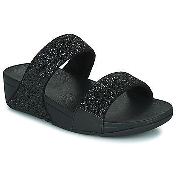 Cipők Női Papucsok FitFlop Lulu Slide - Glitter Fekete 