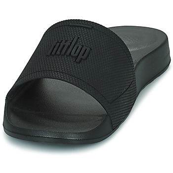 FitFlop Iqushion Pool Slide Tonal Rubber Fekete 