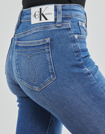 Calvin Klein Jeans HIGH RISE SLIM Kék / Tiszta