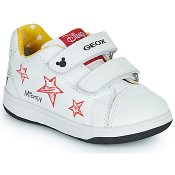 Cipők Gyerek Rövid szárú edzőcipők Geox B NEW FLICK BOY Fehér / Piros