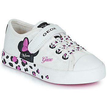 Cipők Lány Rövid szárú edzőcipők Geox JR CIAK GIRL Fehér / Rózsaszín