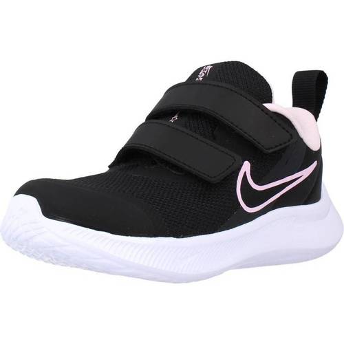 Cipők Lány Rövid szárú edzőcipők Nike STAR RUNNER 3 BABY Fekete 