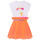 Ruhák Lány Rövid ruhák Billieblush ANDORRE Fehér / Narancssárga