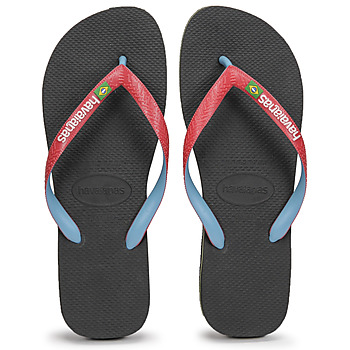 Cipők Lábujjközös papucsok Havaianas BRASIL MIX Fekete  / Piros / Kék