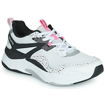 Cipők Női Rövid szárú edzőcipők Skechers D'LITES 4.0 Fehér / Fekete  / Rózsaszín
