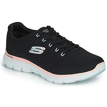 Cipők Női Rövid szárú edzőcipők Skechers FLEX APPEAL 4.0 Fekete 
