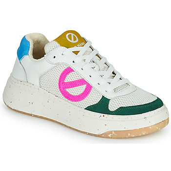 Cipők Női Rövid szárú edzőcipők No Name BRIDGET SNEAKER Fehér / Rózsaszín / Zöld
