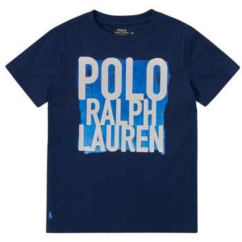 Ruhák Fiú Rövid ujjú pólók Polo Ralph Lauren TOUNIADO Tengerész