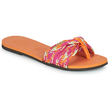 Cipők Női Lábujjközös papucsok Havaianas YOU ST TROPEZ MESH Rózsaszín / Narancssárga