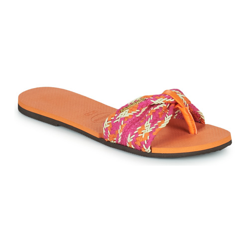 Cipők Női Lábujjközös papucsok Havaianas YOU ST TROPEZ MESH Rózsaszín / Narancssárga