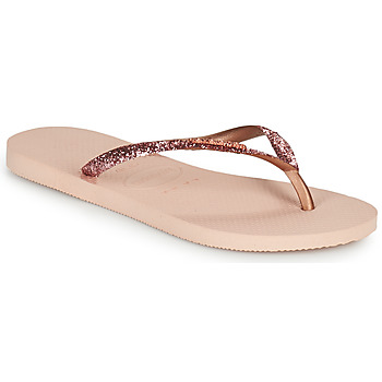 Cipők Női Lábujjközös papucsok Havaianas SLIM GLITTER II Rózsaszín