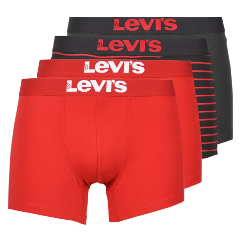 Fehérnemű Férfi Boxerek Levi's SOLID BASIC X4 Piros / Fekete 